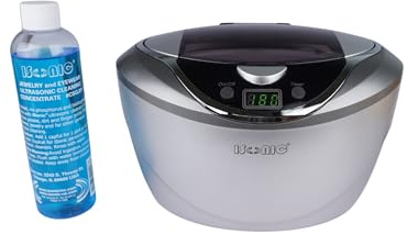 iSonic® Ultrasonic Jewelry Cleaner D2840 with Cleaning Solution Concentrate CSGJ01, 110V