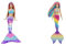 Barbie HDJ36 - Malibu Zauberlicht Meerjungfrau Puppe (30 cm, Blonde Haare), ab 3 Jahren & GTF89 - Dreamtopia Regenbogenzauber Meerjungfrauen-Puppe von 3 bis 7 Jahren