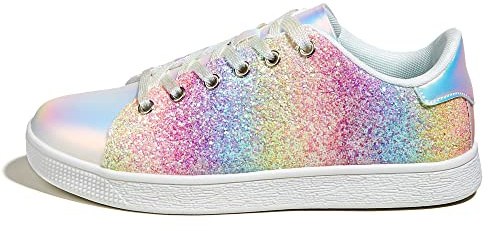 LUCKY STEP glittriga glitterskor för kvinnor bling glänsande