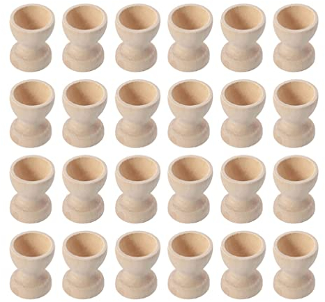 SOIMISS 24stücke Holz Eierbecher Praktische Eierhalter Für Frühstück Und Ostern Für Weichgekochte Eier Robuste Und Elegante Holzkonstruktion Für Kinderaktivitäten Und Bastelprojekte