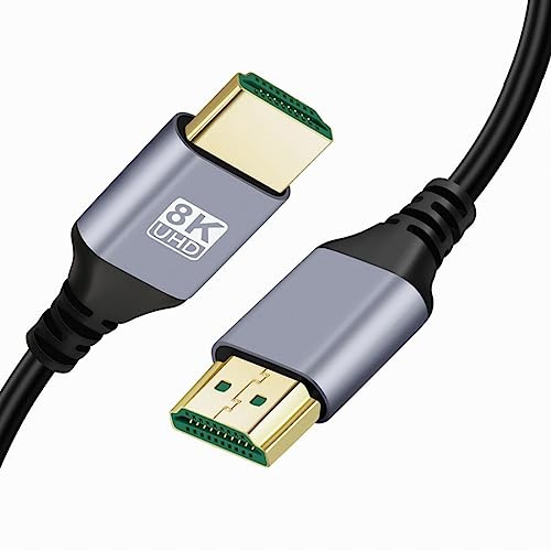 chenyang Câble HDMI 2.1, HDMI mâle vers mâle 8K @ 60Hz 4K @ 120Hz 48Gbps Câble plaqué or ultra rapide 2,0 m pour téléviseur, moniteur, ordinateur