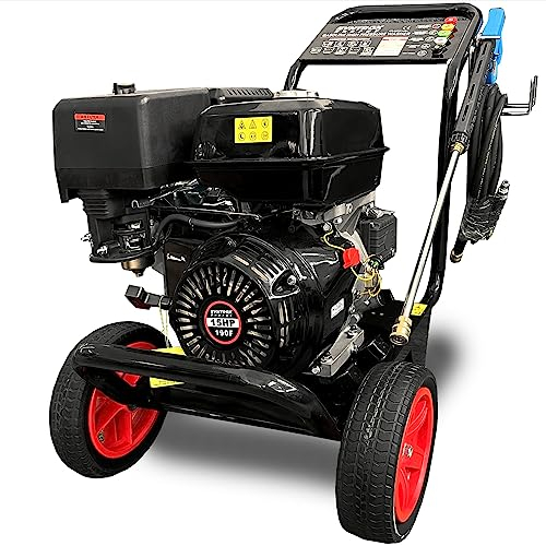 Syntrox Energy Benzin Hochdruckreiniger Keramik Kolben, 275bar/4000PSI, 58 kg Gewicht, 10m Hochdruckschlauch, Effiziente Schmutzentfernung, Hochdruckreiniger Zubehör, Robust