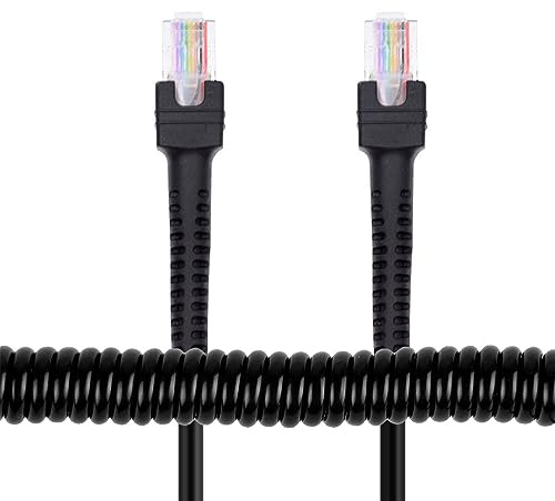 xiwai Cat6 Ethernet 8P8C UTP Male to Male Retractable Ethernet Patch Cable RJ45 Network LAN Stretch Coiled Cord 1.0m