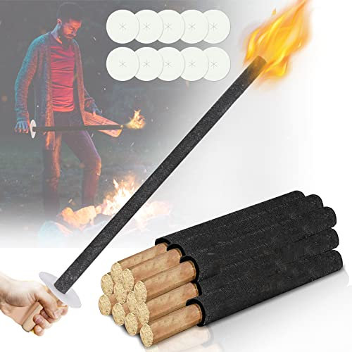 Ikodm 50 antorchas para exteriores, 45 min de tiempo de combustión, antorchas de jardín de 42 cm, antorchas para excursiones de antorchas, fiestas, jardín y hogueras, Año Nuevo, Navidad, martinstag