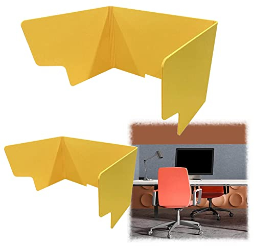 Schallabsorbierende Schreibtischteiler, Schreibtischplatte, akustische Trennwand, freistehende Schreibtisch-Sichtschutzplatte, 2er-Pack, Platten für Studenten-Callcenter/Büros/Braries/Klassenzimmer/