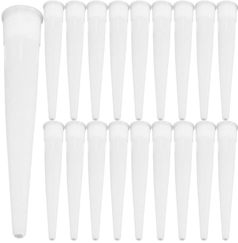 Homoyoyo Ugelli per Colla Sigillante in Plastica Bianca, Punte Sostituibili per Tubi di Calafataggio, Applicatore per Finiture Edili e Industriali, Set da 100 Pezzi per Manutenzione