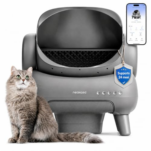 Neakasa M1 Plus Selbstreinigende Katzentoilette mit offenes Design, XXL Kapazität Katzenklo, App-Steuerung, sicher, geruchsfrei und hygienisch, mit Katzenstreu Matte, Cat Litter Box für mehrere Katzen