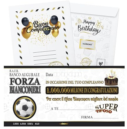 KAÏDENSÏ Idea de regalo original para fanáticos del fútbol Ideas originales de regalos para el día del padre Gadget divertido para tarjetas de felicitación de la Juventus Ideas divertidas de regalos