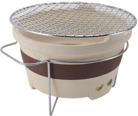 Estufa Portátil de Cerámica para Suelo de Barro de Carbono, Estufa de Carbón para Barbacoa, Estufa de Leña para Acampar, Estufa de Olla Caliente Estilo China para el Hogar,