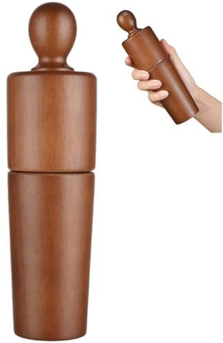 Baokuan Molinillo Manual De Pimienta Y Sal, Molinillo De Pimienta De Madera, Agitador De Especias, Molinillos De Especias Ajustables para Uso Profesional Y Doméstico En Cocina