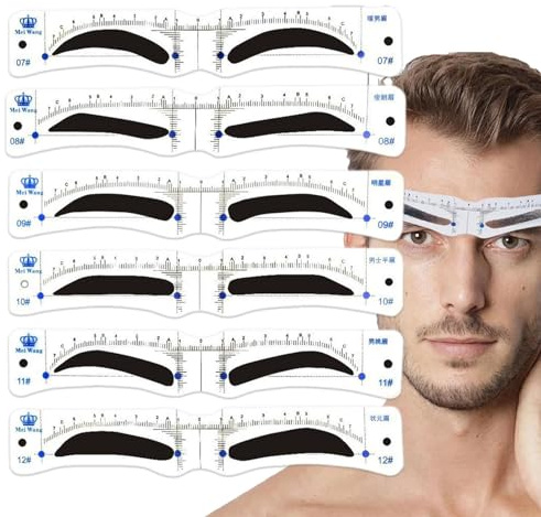 Plantilla para cejas, plantillas para cejas Ceja perfecta,Plantilla de cejas reutilizable para hombre | Plantilla de maquillaje para cejas, herramienta de modelado de moda para hombres