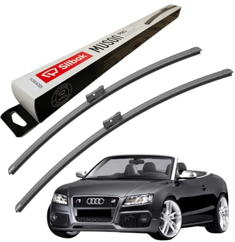 Silbak Windscreen Wipers, fits for AUDI A5 CABRIO (03/2009 > 01/2017) Front Wiper Blades, 600mm/530mm