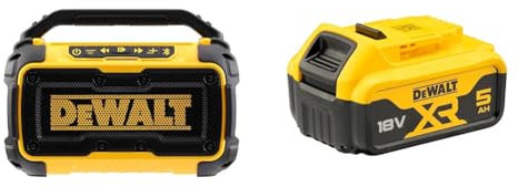 DEWALT DCR011-xj Bluetooth® Speaker 10.8-54V Li-ion Bare Unit, Yellow Battery