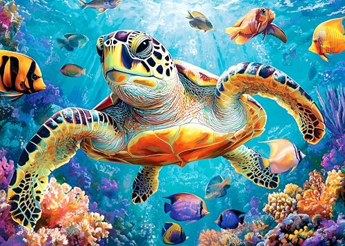 Puzzle für Erwachsene 1000 Teile Meeresschildkröte 70 x 50 cm Puzzles für Erwachsene Pädagogisches Spiel Herausforderung 1000 Teile Puzzles für Erwachsene
