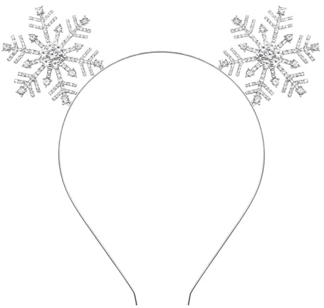 TELAIN Serre-tête de Noël pour femme | Bandeau flocon de neige avec strass | Accessoire de Noël pour décoration de fête festive