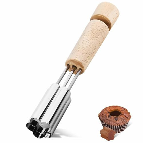 Stainless Steel Cupcake Corer Tool - Baking Accessories for Cake Decorating, Reusable Corer for Cupcake Filler & Cookie Baking - Essential Cake Accessories