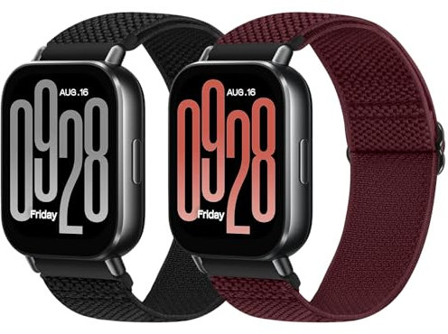 XANS Elastische Armband Kompatibel mit Xiaomi Redmi Watch 5 Active/Redmi Watch 5 Lite, 22mm Nylon Uhrenarmband für Garmin Vivoactive 4/Venu 3/Venu 2/Amazfit GTR 4/GTR 3 Pro/GTR 3/GTR 2/GTR 2e/GTR 47mm