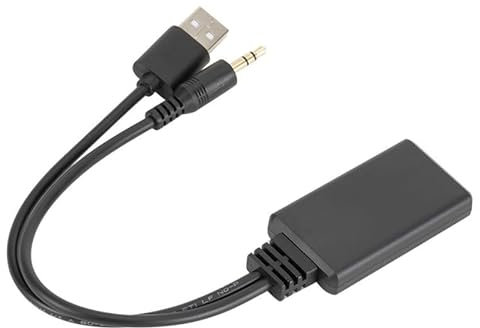 Ieron Adattatore Ricevitore Audio Bluetooth per Auto USB+DC, Adattatore Ricevitore Bluetooth, Accessori per Auto Musicali Stereo