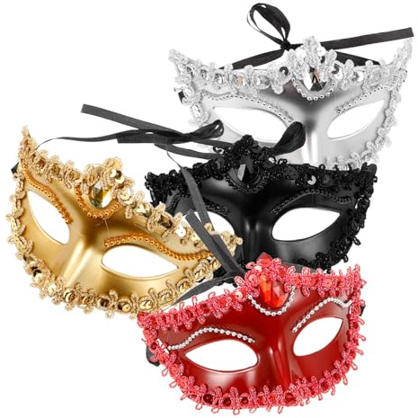 Kisangel 4pièces Demi-masque De Cosplay Pour Garçon Fille Masque De Fête Costumé Masque De Scène Vénitien Décoration Lot
