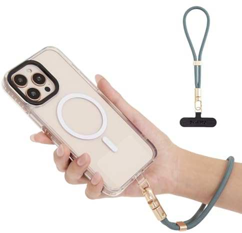 Golifyne Universal Handykette Kurz | 17cm Handyschlaufe + Nylon & TPU Ersatz Patch | Handgelenk Schlaufe zum Umhängen für iPhone/Samsung/Alle Smartphone