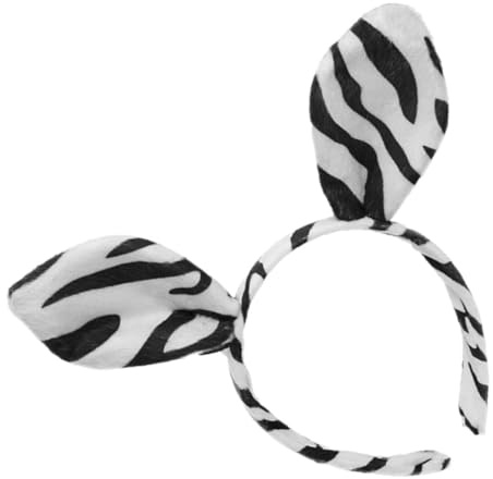 MUCKLILY Tierohren Stirnband Zebra Haarband Mit Angenehmem Sitz Für Fasching Maskenball Und Karneval Kostümzubehör