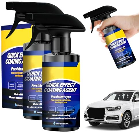 2PCS Quick Effect Coating Agent, Advanced Automotive Quick-Acting Coating Agent Spray, Scratch Remover Kit for Cars,Multi-Functional Car Polish Renewal Agent, All Cars & Surfaces