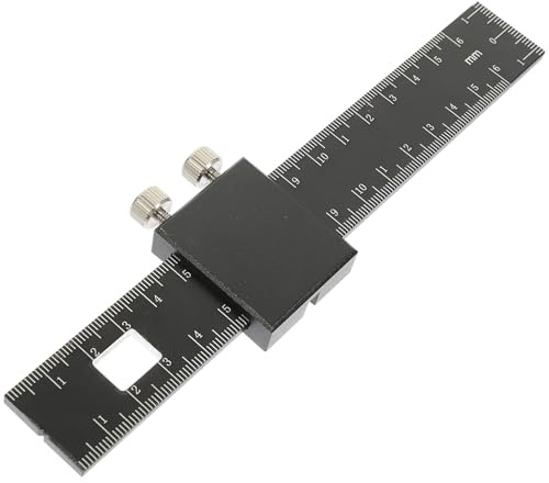 SOIMISS Regla Deslizante Para Carpintería Metálica 15 Cm 6 Pulgadas, Herramienta Portátil Para Medir y Marcar Madera, Regla De Cálculo Para Ingenieros, Uso Profesional y Doméstico