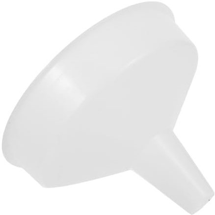 POPETPOP Embudo de Plástico Blanco Boca Ancha y Superficie Lisa para Vino y Elaboración Casera, Accesorio Portátil Adecuado para Trasvasar Líquidos
