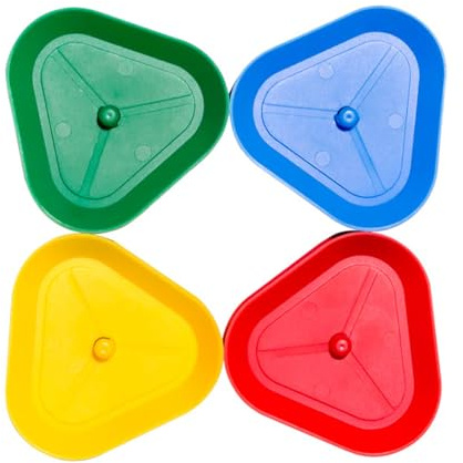 Grtheenumb 4 Stück Kartenhalter für Spielkarten, dreieckiger Spielkartenhalter aus Kunststoff, praktischer Kinderhalter für Spiele, Pokerpartys, Spieleabende |.für Kinder