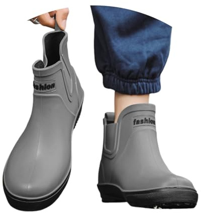 Bottes Caoutchouc Homme Femme Confortables Légères Protection Contre Les claboussures avec Tige Moyenne Courtes Imperméables d'équitation légantes Idéales pour la Saison de Pluie