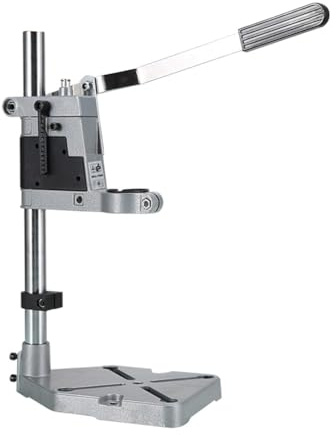 Opatiny Support réglable en aluminium pour perceuse électrique de 38 à 42 mm, outil de conversion de perceuse d'établi avec fentes de montage d'étau, perçage du bois et du métal