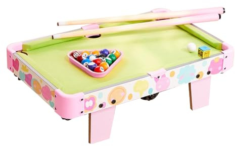 Kids Pool Table | Educational Folding Interactive Games - Miniature Pool Table with Ball Sticks - for Home Indoor Outdoor Bedroom Playroom Party Gathering Camping