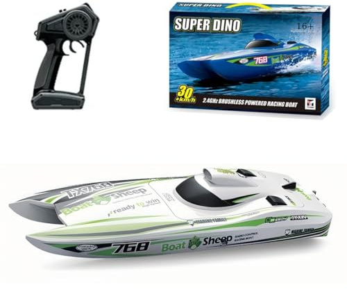 Meiurlex Hochgeschwindigkeits-RC Rennboot 2,4GHz, Brushless Wasserdichtes Elektrisches Speedboot, Wasserkühltes Turbo-Jet-Boot Modellspielzeug für Pool, See und Outdoor-Rennen
