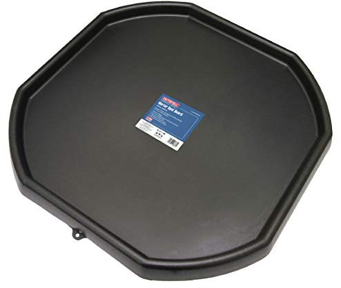 Faithfull Mortar Mixing Spot Board, Builders Tray for Cement, Plaster or Concrete - 980mm x 980mm – Black