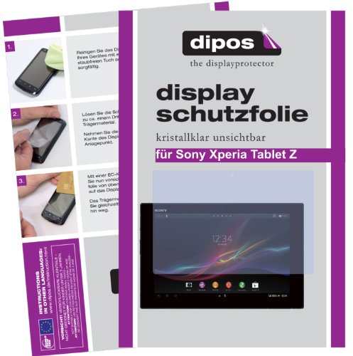dipos I 2X Schutzfolie klar kompatibel mit Sony Xperia Tablet Z Folie Displayschutzfolie