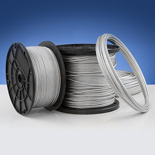 DQPP 500m acero cuerda de alambre 3mm galvanizado EN 12385-4 6x19+FC
