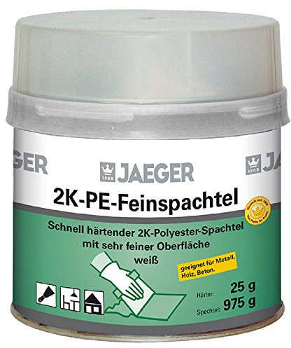 Jaeger Feinspachtel, 2-Komponenten Polyesterspachtel, weiss 1000g