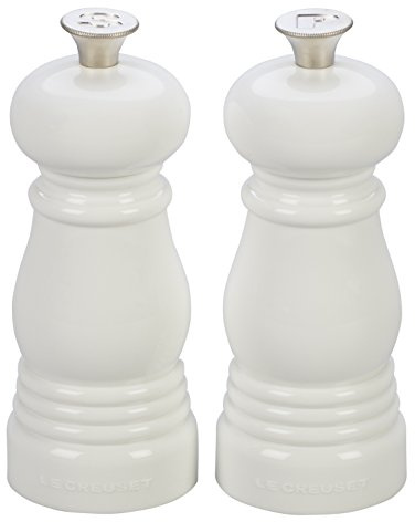 Le Creuset Petite Salz- und Pfeffermühlen-Set, je 12,7 x 5,1 cm, Weiß