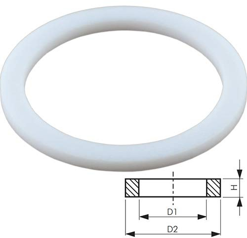 Fittingteile - PTFE-Dichtringe (Hochresistent) -200°C bis +220°C Gewindedichtung Dichtungsring für Außengewinde (für Gewindegröße: G 1/2)