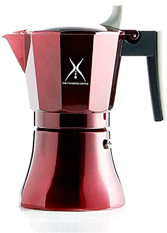 FHKBB Tazza da caffè Moka Pot caffè Moka Grasso Macchina da caffè Manuale Macchina da caffè elettrica Commerciale per consumatori (Color : Red, Size : 10.5X27.5Cm)