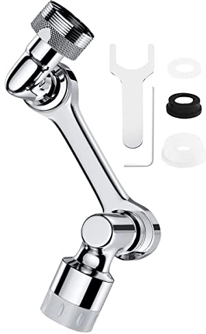1080 Grad drehbarer Wasserhahn-Extender, wassersparender schwenkbarer Luftsprudler mit 2 Sprühern für das Badezimmer zum Waschen von Gesicht, Augen und Gurgeln