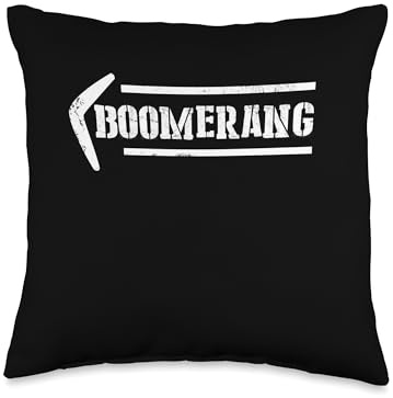 Boomering Graphic Boomerang Player Boomerang Thrower Sports Throw Pillow