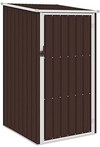 Yumeng Gerätehaus, Geräteschuppen, Gartenhütte, Fahrradgarage, Gartenschuppen, Gartenhã¤User & Aufbewahrung, Braun 87x98x159 cm Verzinkter Stahl