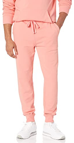 Amazon Essentials lättvikts franska terry-joggingbyxor (finns i stora och långa), persika, medium