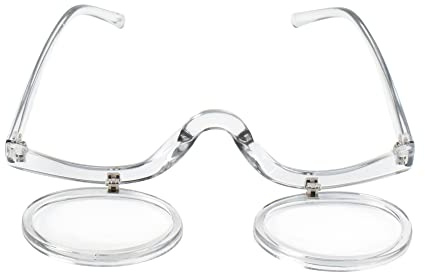 MilyaDE Make-Up Brille Lesebrille Schminkbrille Rotatable Flip Up Drehbare Presbyopie Sehhilfe Lesehilfe mit Stärke