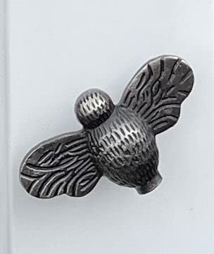 Casas Door Furniture Bee Drawer Knob Antique Silver x2