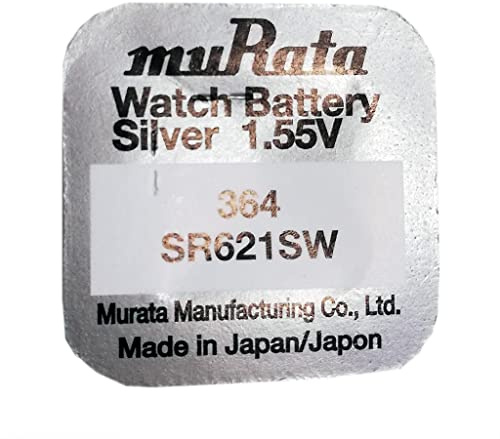 muRata Knopfzelle Batterie SR621SW Silberoxid 364 passt in Casio Uhren