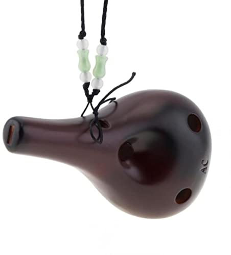 TsoLay Anfängerflöte Ocarina 6 Löcher Alto Tone C Ocarina Flöte Keramik Schwarz Keramik Smoky Glaze Flöte Musikinstrument für Anfänger mit Hängeseil Musikinstrument