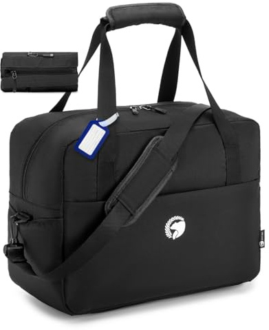 BAGZY Handgepäck Tasche 40x30x20cm für Ryanair Wizzair, Faltbare Weekender Klein Sporttasche Reisetasche Koffer Wasserdicht Tasche Handgepäck Flugzeug Kabine Hospital Bag 25L Mit Nass- und Trockenfach