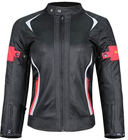 Hcclijo Chaqueta De Motocicleta Para Mujer Pantalones Impermeable Para Montar Traje De Seguridad Equipo De Protección Y Forro Impermeable Red - Jacket S